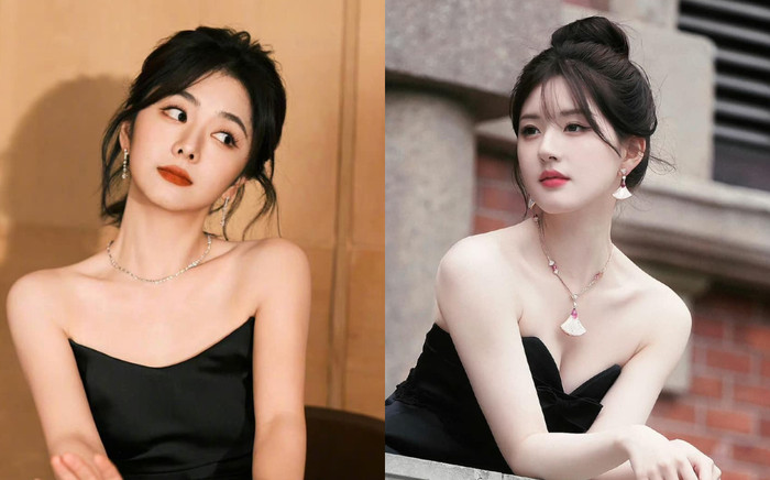 Cùng một kiểu tạo hình, Đàm Tùng Vận bất ngờ xinh đẹp vượt mặt đàn em Triệu Lộ Tư Ảnh 2