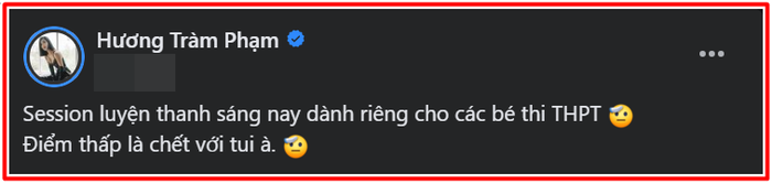  Từ Mỹ, Hương Tràm bất ngờ 'hù dọa' các sĩ tử thi tốt nghiệp THPT? Ảnh 2