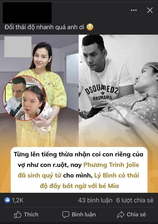 Lý Bình 'nổi đoá' khi bị nghi 'có thái độ' với con riêng sau khi Phương Trinh Jolie sinh quý tử Ảnh 1