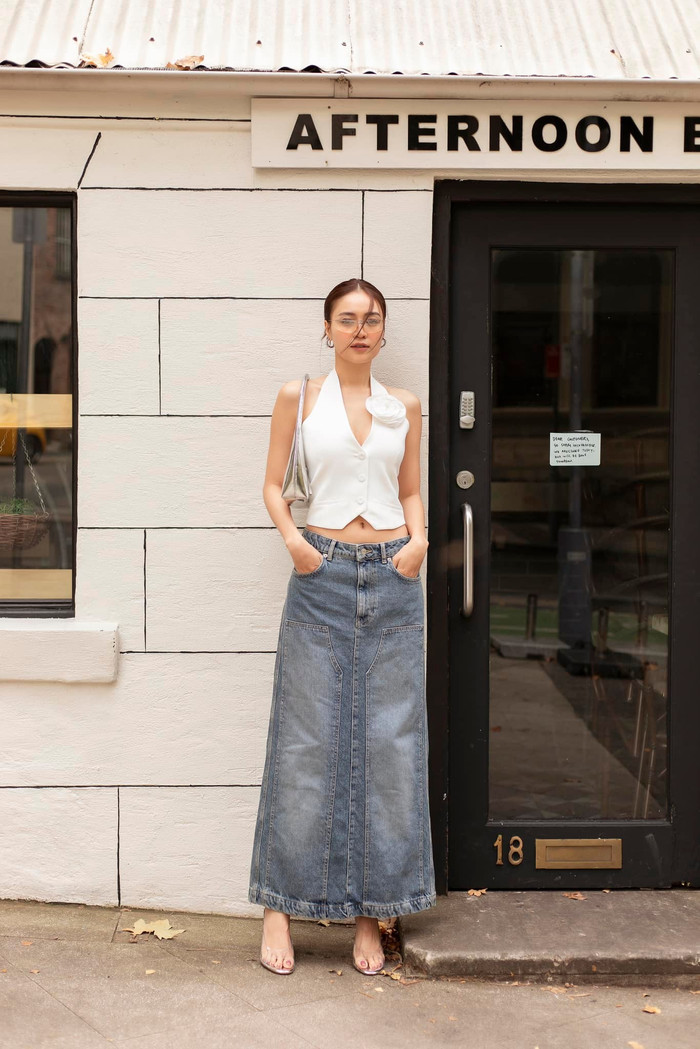 Ninh Dương Lan Ngọc thăng hạng đáng kể về phong cách thời trang. (Ảnh: FBNV)