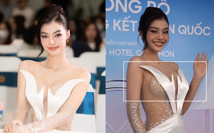 Khoảnh khắc hớ hênh 'phụ tùng' của Á hậu Kiều Loan trên thảm đỏ Ảnh 2