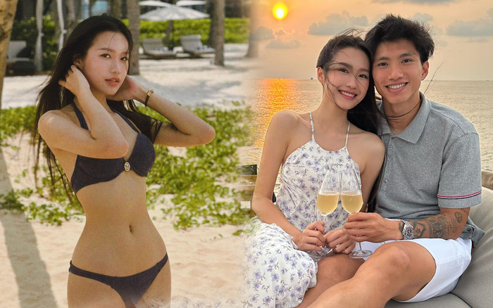 Loạt bikini bé xíu khoe vòng eo 55 cm của bạn gái Đoàn Văn Hậu Ảnh 2