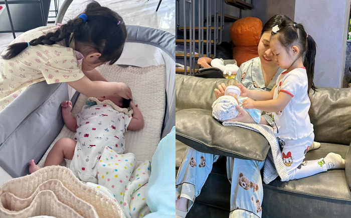 Ái nữ nhà Đàm Thu Trang - Cường Đô La ghi điểm vì hành động dành cho em trai Ảnh 2