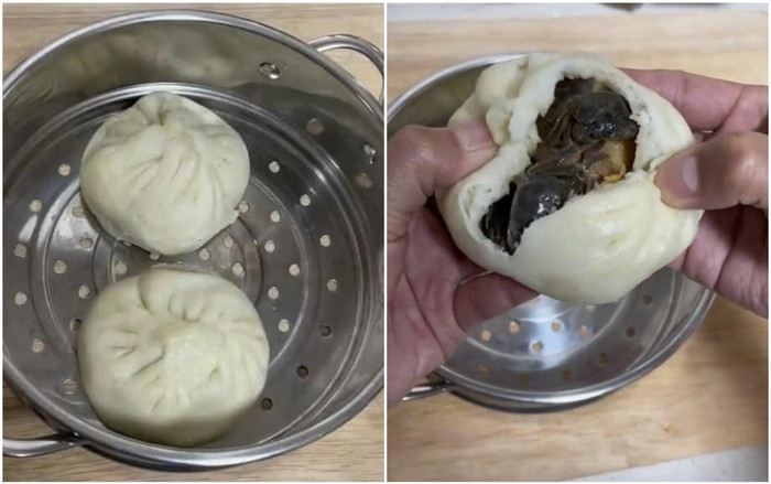 Háo hức với bánh bao vợ tự làm, chồng bẻ đôi rồi lại không dám thưởng thức Ảnh 2