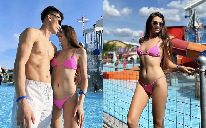 Vợ Bùi Tiến Dũng khoe body nét căng như chưa qua sinh nở với bikini siêu nhỏ Ảnh 2