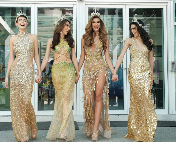 Body như tương tạc của Thùy Tiên và Andrea Aguilera. Song đại diện Việt Nam ghi điểm hơn nhờ tổng thể cân đối, quyến rũ.