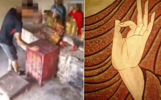 Gã đàn ông vào chùa trộm tiền công đức, nói lý do khiến ai nấy 'cười sặc' Ảnh 2