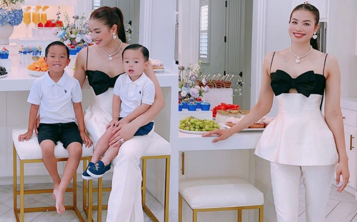 Phạm Hương tổ chức sinh nhật cho quý tử, vóc dáng mẹ bỉm khiến dân tình trầm trồ Ảnh 2