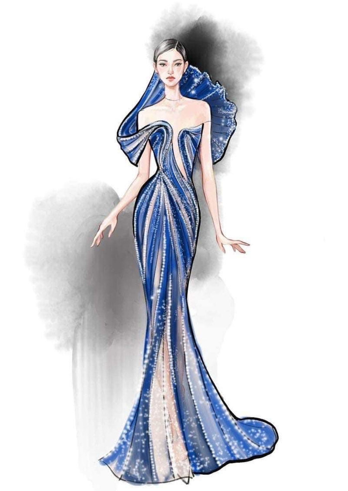 Thiết kế váy dạ hội của Mai Phương.