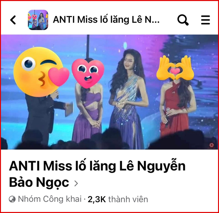 Nhóm anti Hoa hậu Bảo Ngọc.