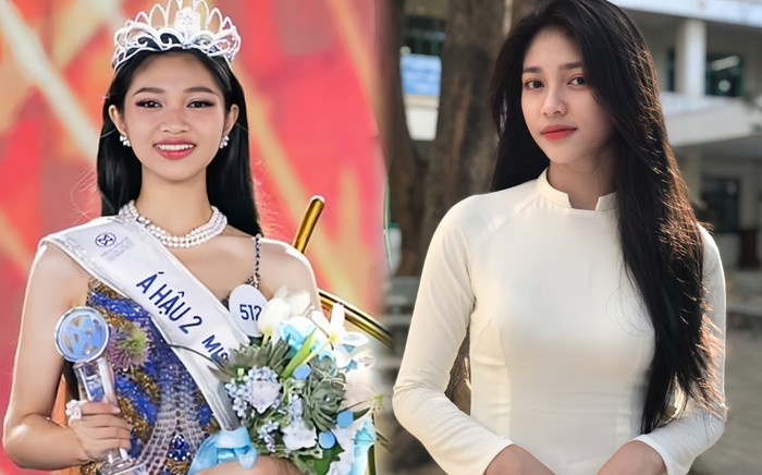 'Đứng hình' trước nhan sắc thời học sinh của Á hậu Minh Kiên: Cùng 1 người sao? Ảnh 2