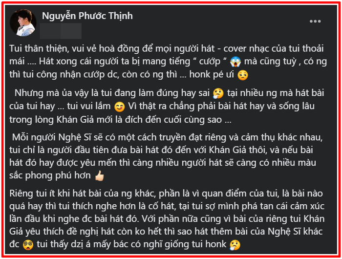 Noo Phước Thịnh hiếm khi cover nhạc của ca sĩ khác: 'Sợ phá tan cảm xúc' Ảnh 2