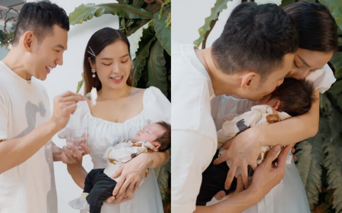 Phương Trinh Jolie - Lý Bình hé lộ diện mạo quý tử Tyga vào ngày đầy tháng Ảnh 2