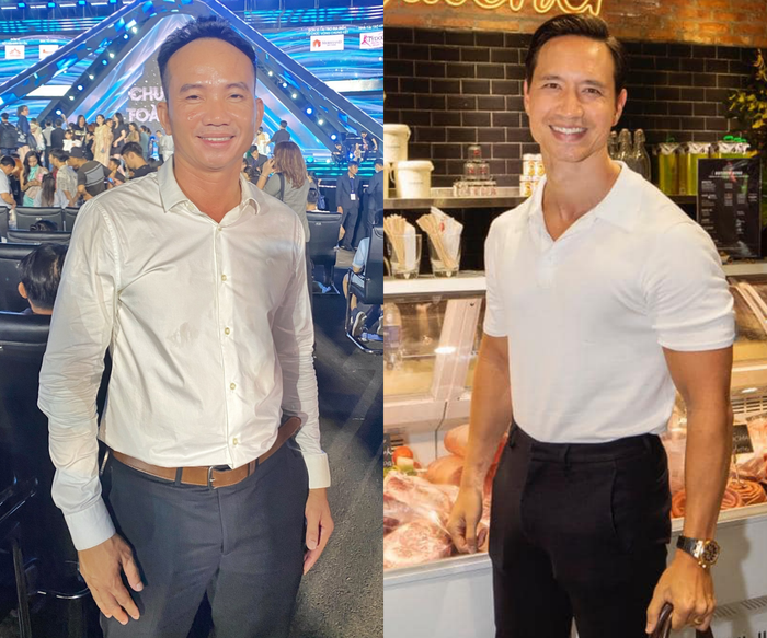 Ngay cả bố của hoa hậu Ý Nhi (trái) được khán giả săm soi ngoại hình, so sánh Kim Lý.