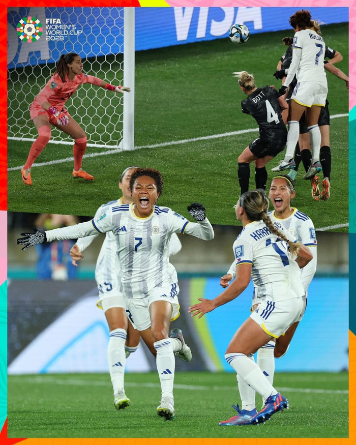 Bàn thắng của Sarina Bolden đã làm nên lịch sử cho đội tuyển nữ Philippines ở World Cup nữ 2023. Ảnh: FIFA