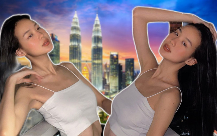 Hoa hậu Bảo Ngọc mặc áo o ép 'tuyết lê' đến tắt thở ở Malaysia Ảnh 2