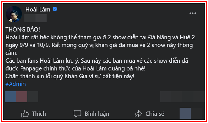 Hoài Lâm và Bạch Công Khanh cùng hủy show khiến nhiều khán giả không khỏi hoang mang 