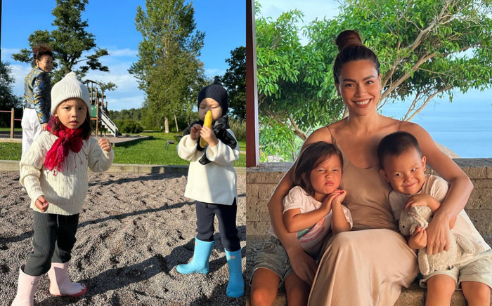 Lisa - Leon nhà Hồ Ngọc Hà về thăm ông bà nội, vóc dáng phổng phao gây chú ý Ảnh 2