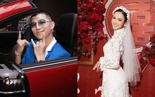 Cường Seven lái xế hộp đi xin dâu, Vũ Ngọc Anh đẹp nền nã ngày về nhà chồng Ảnh 2