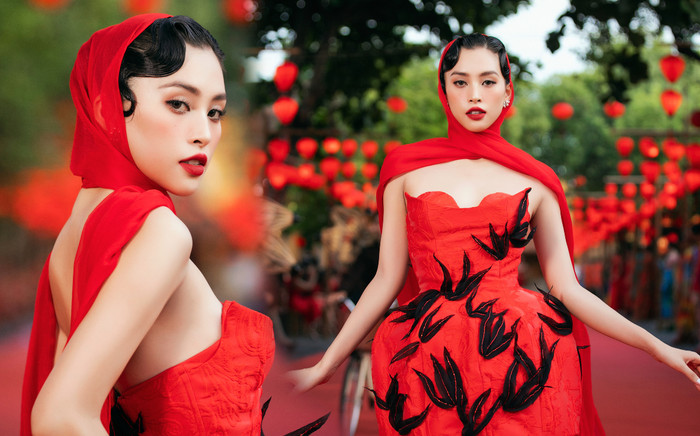 Tiểu Vy 'phủ đỏ' Hội An, nhan sắc đỉnh vậy bảo sao không đắt show! Ảnh 2