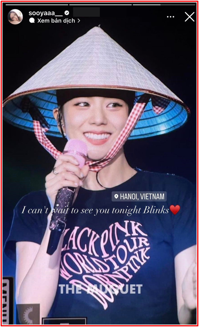 Jisoo đều lần lượt bày tỏ sự háo hức được gặp fan trong đêm diễn khép lại chuyến ghé thăm Việt Nam. 