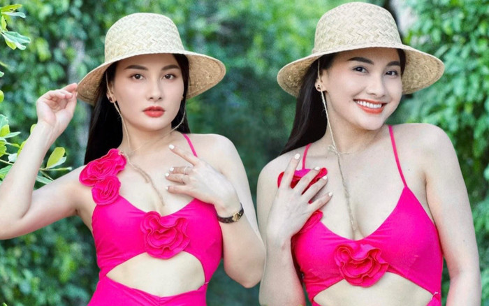 Mẹ 2 con Bảo Thanh diện bikini 'điêu khắc' đường cong chuẩn chỉnh Ảnh 2