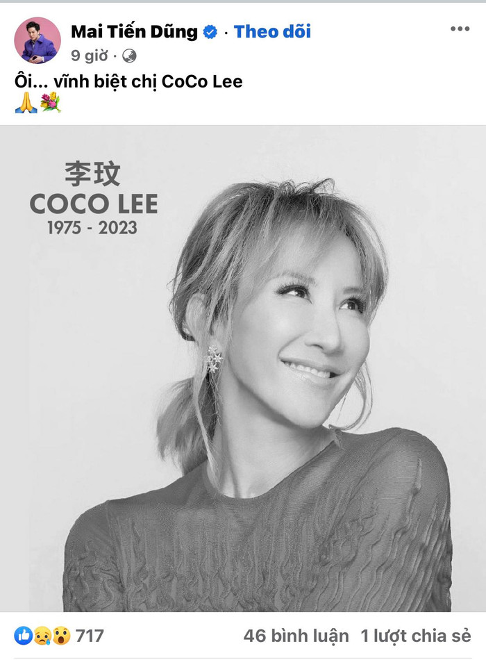 Nghệ sĩ Việt thương tiếc, nói lời tiễn biệt trước sự ra đi của Coco Lee Ảnh 5