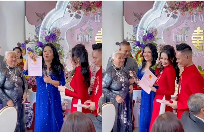 Cô dâu hạnh phúc, rạng rỡ nhận những món quà cưới giá trị từ người thân