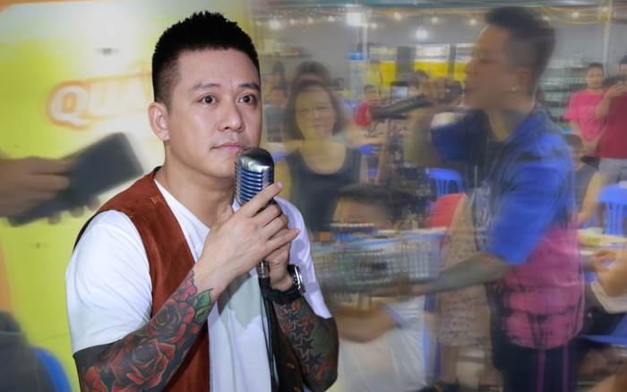 Tuấn Hưng hát tại quán nhậu, ghi điểm với hành động dành cho người bán hàng rong Ảnh 2