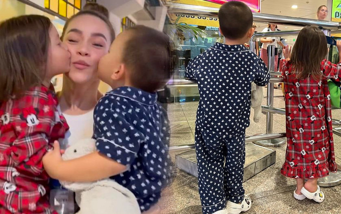 Cưng xỉu khoảnh khắc Lisa và Lion ra tận sân bay đón Hồ Ngọc Hà giữa đêm Ảnh 2