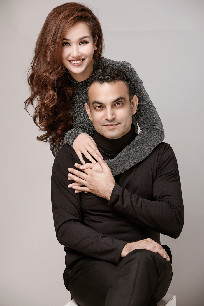 Võ Hạ Trâm và chồng người Ấn Độ.