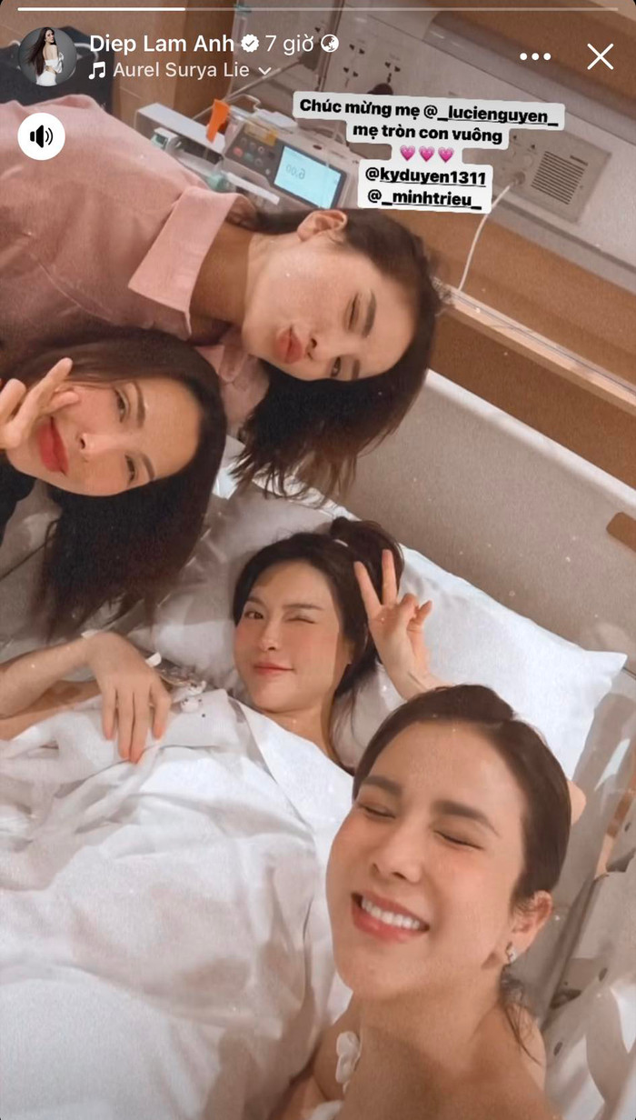 Diệp Lâm Anh chia sẻ hình ảnh bên Lucie Nguyễn cùng Kỳ Duyên và Minh Triệu.