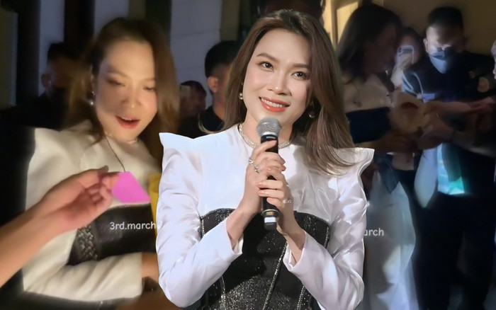 Được dàn vệ sĩ tháp tùng, Mỹ Tâm ghi điểm khi nhận quà từ người hâm mộ Ảnh 2