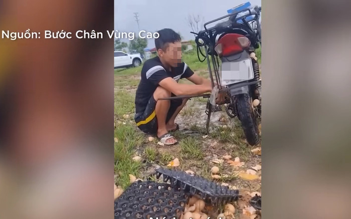 Xe gặp sự cố khiến trăm quả trứng vỡ tan, thanh niên phản ứng cực lạc quan Ảnh 2