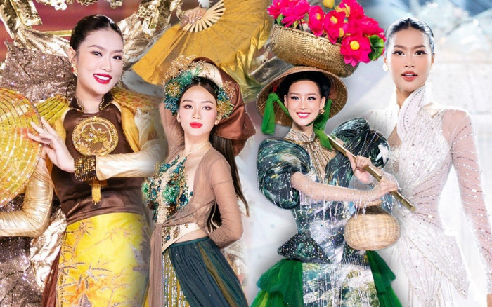 Đêm thi Trang phục dân tộc: Thiên Ân diễn 'Trúc Chỉ', 'Điệu Sen' cực mãn nhãn Ảnh 2