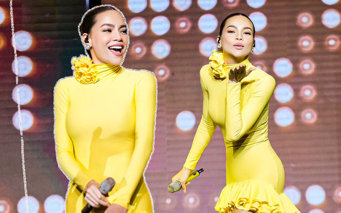 Hồ Ngọc Hà diện đồ vàng chóe, tôn đường cong quyến rũ Ảnh 2