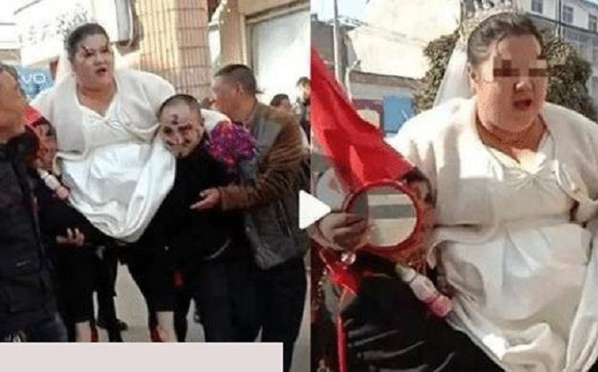 Cô dâu 200kg được 4 người khiêng vào lễ đường, ngỡ ngàng diện mạo chú rể Ảnh 2