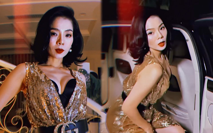 Lệ Quyên diện đầm kim sa tôn dáng, netizen lại nói 'sến quá' Ảnh 2