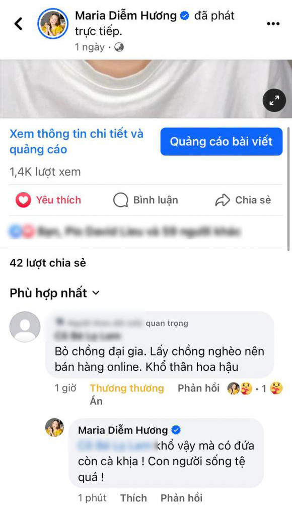 Bị mỉa mai bỏ đại gia lấy chồng nghèo, nàng hậu Vbiz gay gắt đáp trả Ảnh 1