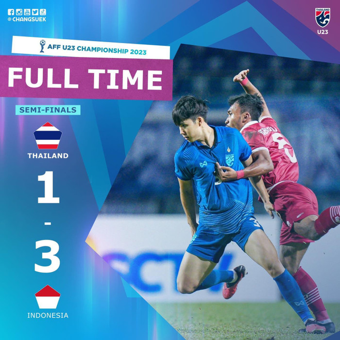 U23 Indonesia đã có trận đấu rất hay để thắng Thái Lan 3-1 và giành vé vào chung kết với U23 Việt Nam.