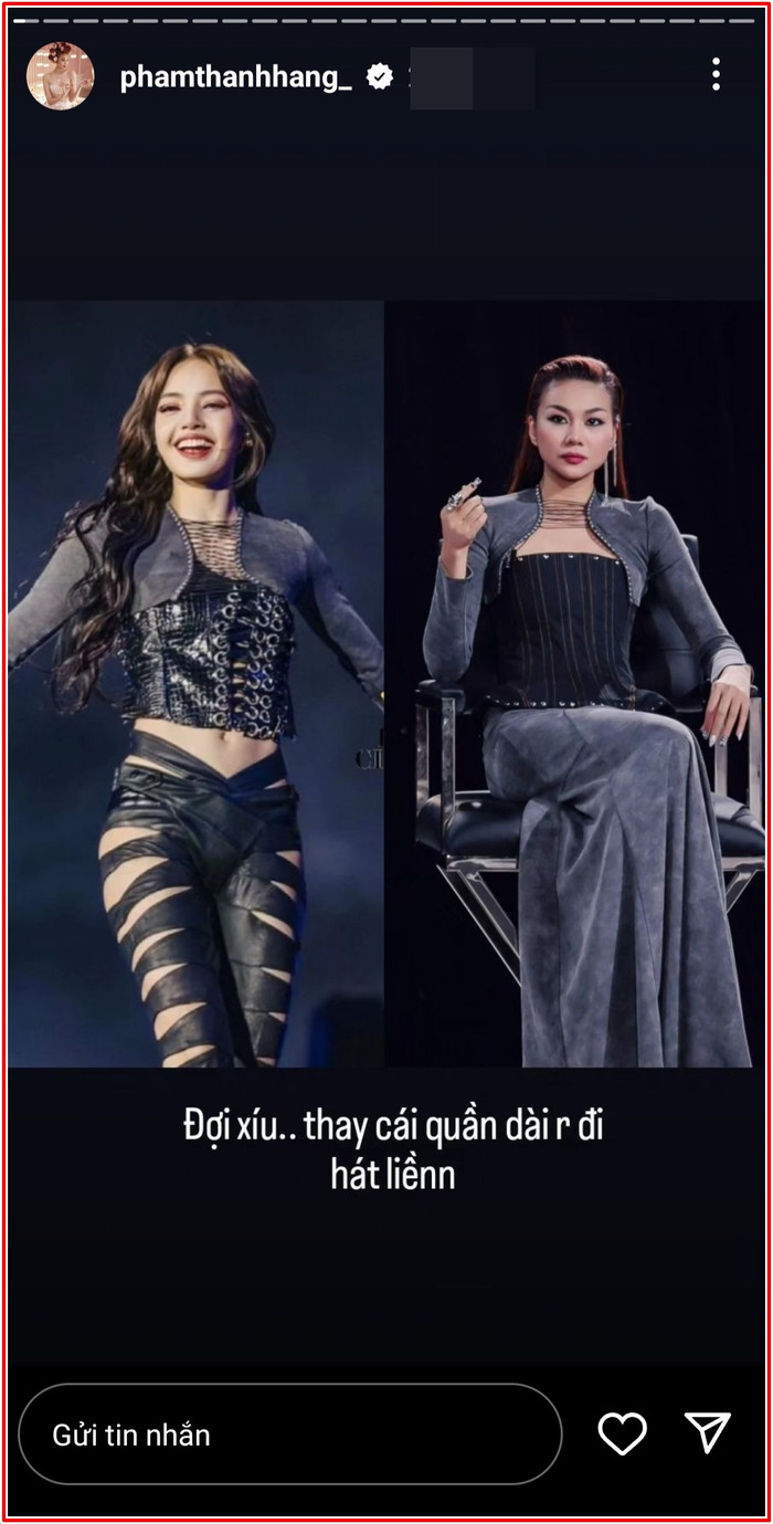  Diện đồ giống Lisa (BLACKPINK), Thanh Hằng bất ngờ đề cập đến chuyện đi hát Ảnh 1