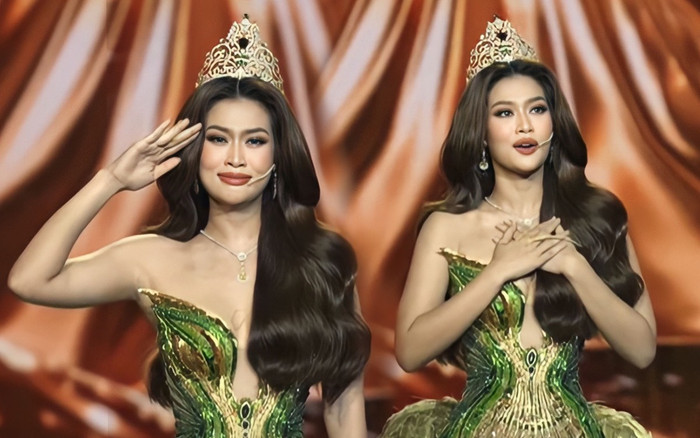 Màn final walk đẫm nước mắt của Thiên Ân, khán đài hò hét như 'ong vỡ tổ' Ảnh 2