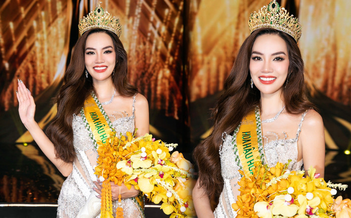 Khoảnh khắc đăng quang của Hoa hậu Hòa bình Việt Nam 2023 Lê Hoàng Phương Ảnh 2