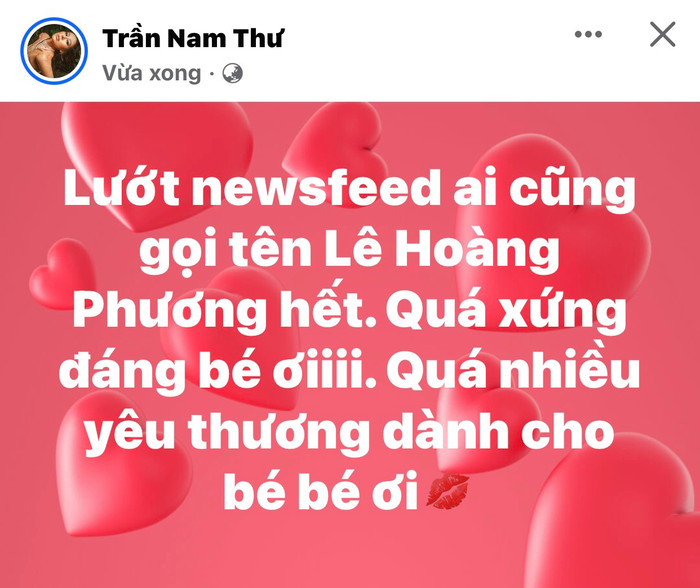Nam Thư cũng phải thốt: 'Quá xứng đáng'.