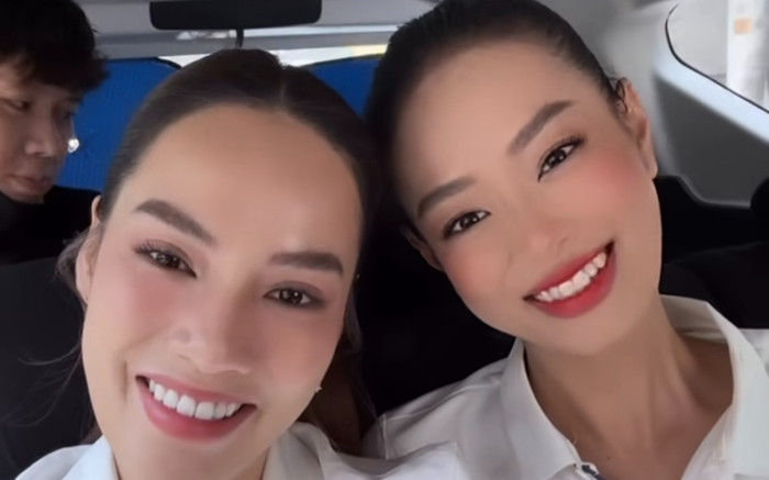 Hoàng Phương cùng Khánh Linh ăn diện giản dị, lần đầu đọ sắc sau đăng quang Ảnh 2