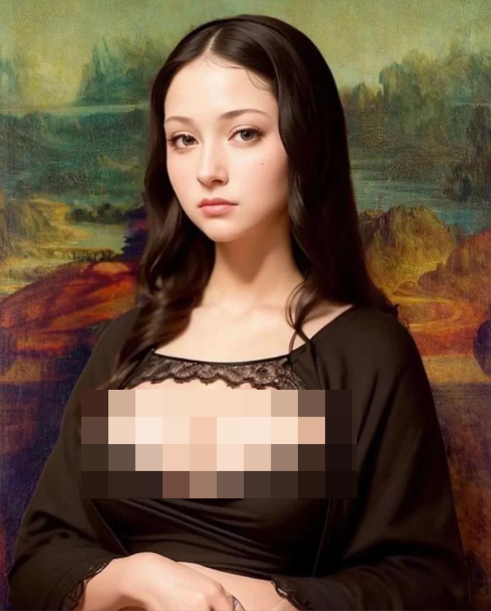 Sửng sốt trước dung mạo khác lạ của nàng Mona Lisa phiên bản AI Ảnh 3