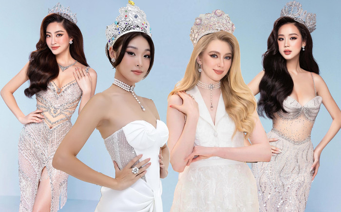 Dàn hoa hậu diện dạ hội tôn dáng: Miss Earth gợi cảm, Thùy Linh tựa nữ thần Ảnh 2