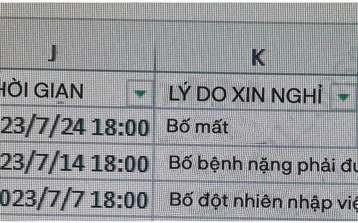 Kiểm tra lý do nghỉ phép của nhân viên, sếp rơi nước mắt vì ba hàng chữ này Ảnh 2