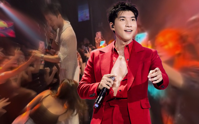 HIEUTHUHAI bị fan nữ kéo áo suýt rách trên sân khấu: 'Vui thôi đừng vui quá' Ảnh 2