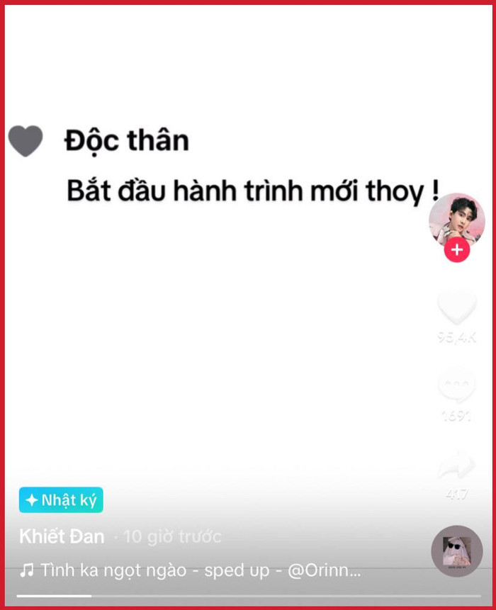  Cặp đôi TikToker Khiết Đan - Thành Tất thông báo chia tay sau 4 năm hẹn hò Ảnh 1